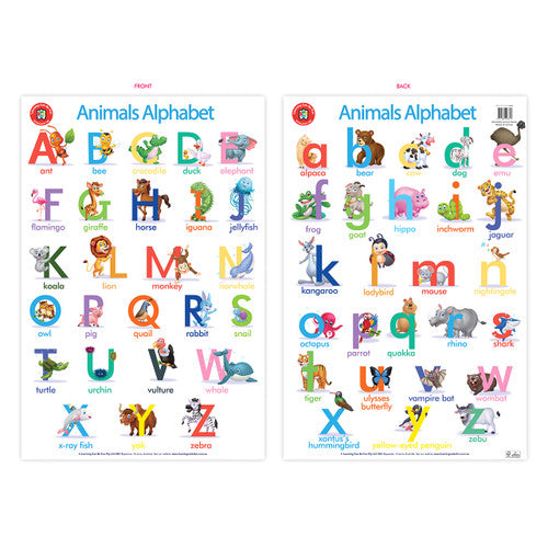 Learning Can Be Fun Animals Alphabet Poster