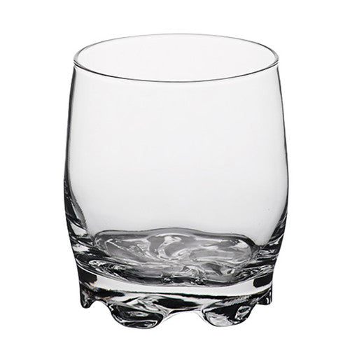 LAV Adora 290ml glass tumbler showing 99mm height profile