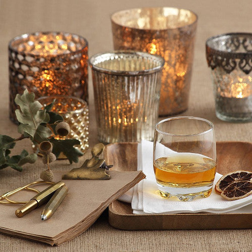 Close-up of LAV Adora 290ml short glass tumbler base and rim