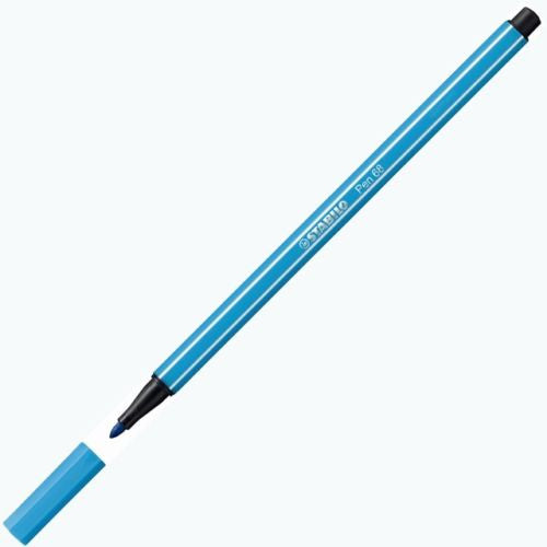 Stabilo Pen 68 Premium Colouring Fibre Tip Pen 1.0mm Light Blue Box of 10