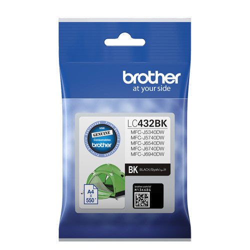 Brother LC432BK Ink Cartridge 550 Pages Black