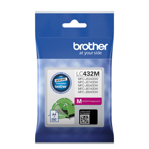 Brother LC432M Ink Cartridge 550 Pages Magenta