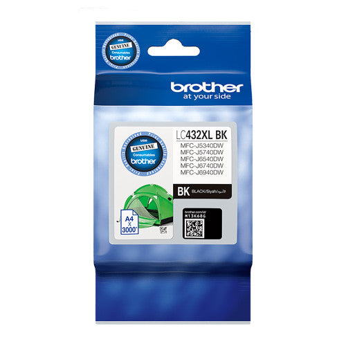 Brother LC432XLBK High Yield Ink Cartridge 3000 Pages Black