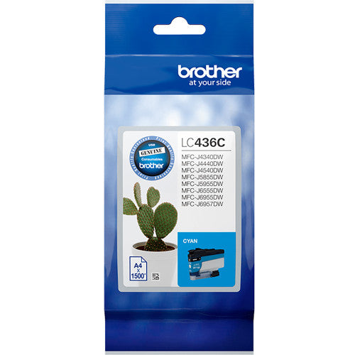 Brother LC436C Inkvestment Ink Cartridge 1500 Pages Cyan