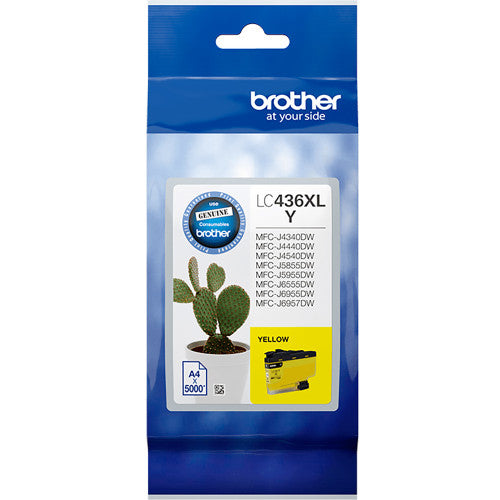 Brother LC436XLY Inkvestment Ink Cartridge 5000 Pages Yellow