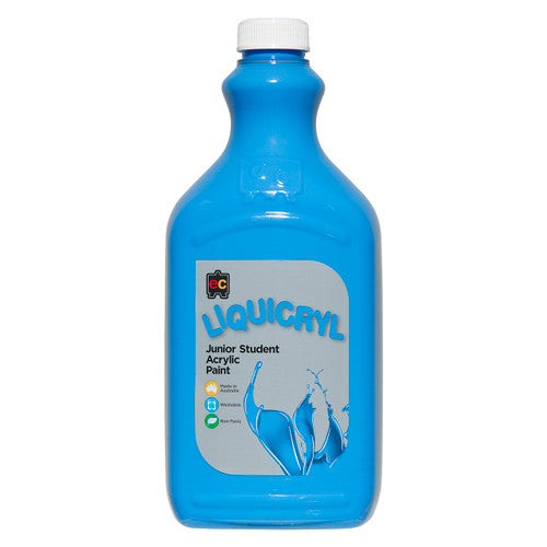 Educational Colours Liquicryl Junior Student Acrylic Paint 2L Sky Blue