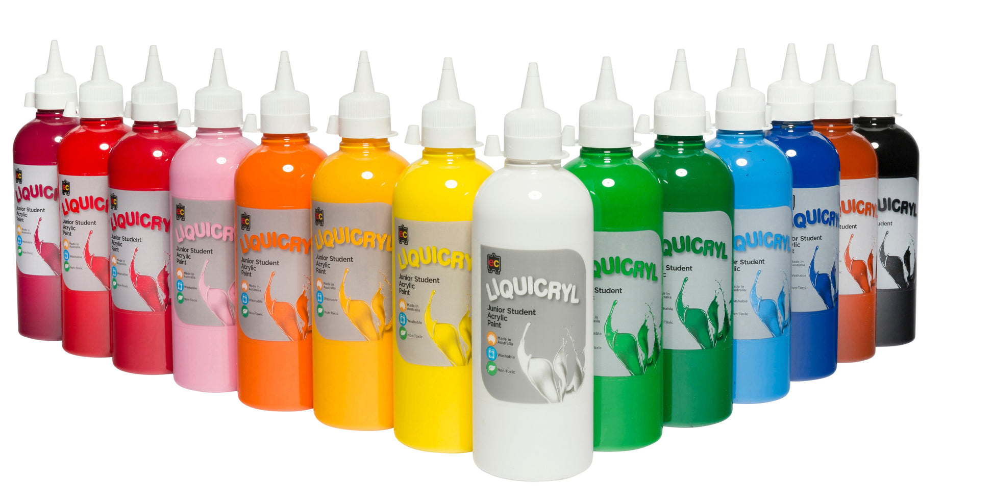 Educational Colours Liquicryl Junior Student Acrylic Paint 500ml White-3