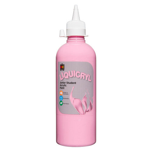 Educational Colours Liquicryl Junior Student Acrylic Paint 500ml Pink