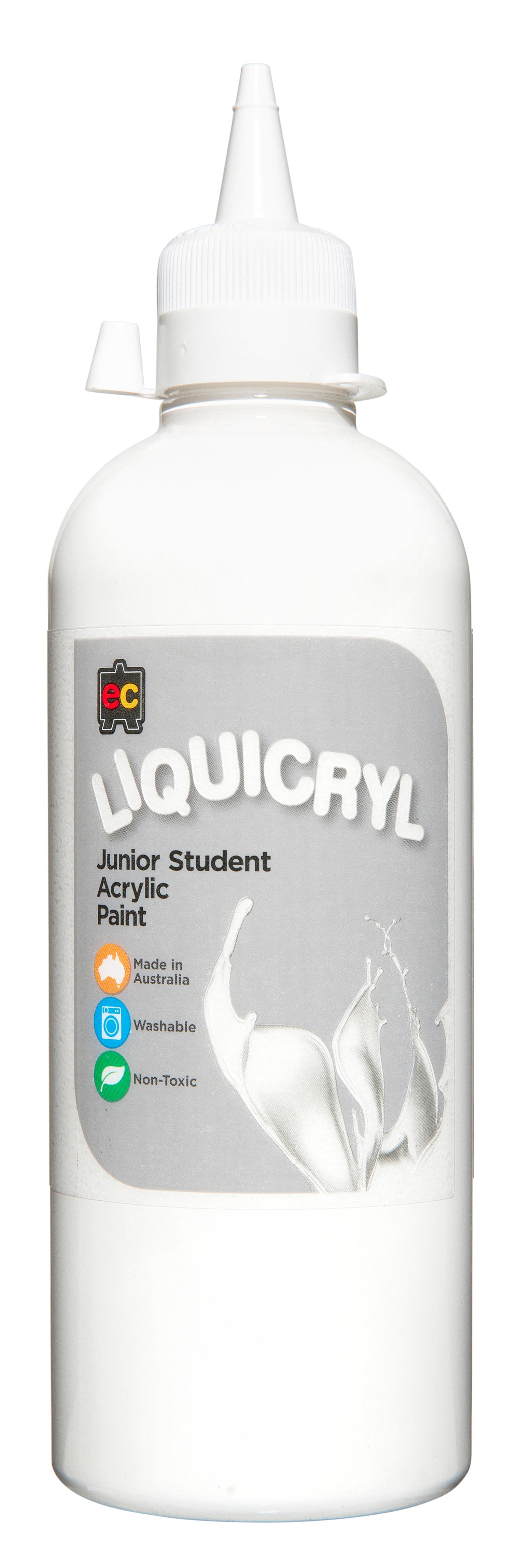 Educational Colours Liquicryl Junior Student Acrylic Paint 500ml White-1