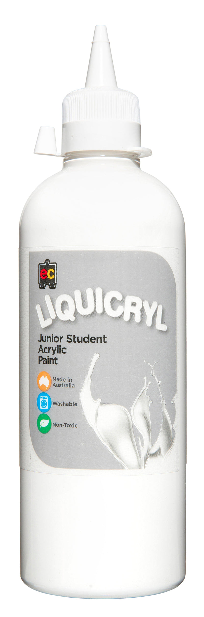 Educational Colours Liquicryl Junior Student Acrylic Paint 500ml White-1