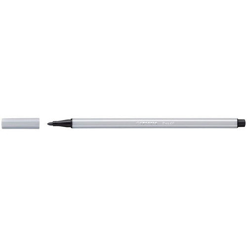 Stabilo Pen 68 Premium Colouring Fibre Tip Pen 1.0mm Light Cold Grey Box of 10