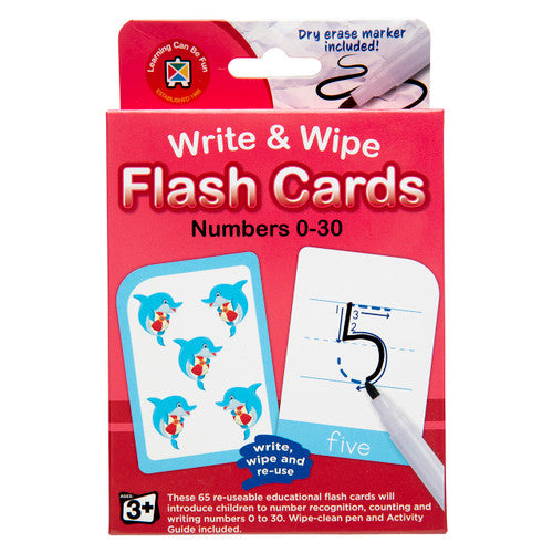 Learning Can Be Fun Write and Wipe Flash Cards Numbers 0 to 30