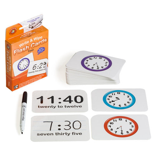 Learning Can Be Fun Write and Wipe Flash Cards Time