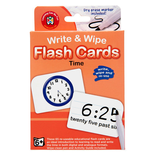 Learning Can Be Fun Write and Wipe Flash Cards Time