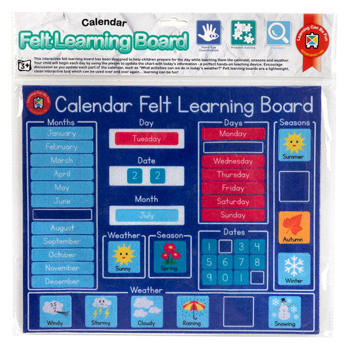 Learning Can Be Fun Felt Learning Board Calendar