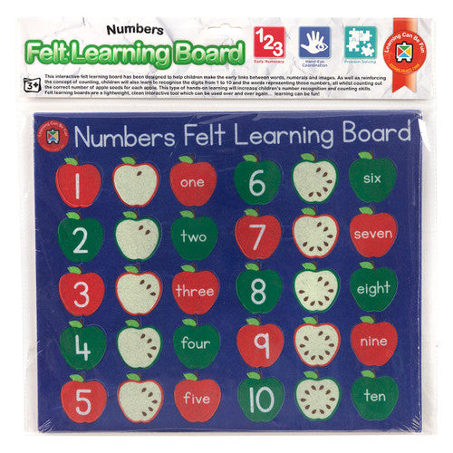 Learning Can Be Fun Felt Learning Board Numbers