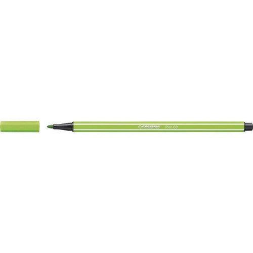Stabilo Pen 68 Premium Colouring Fibre Tip Pen 1.0mm Light Green Box of 10
