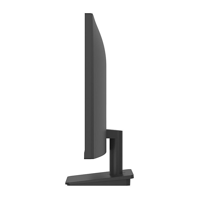 Side profile of the LG 24MS530B 23.8-inch monitor showing the stand and slim panel depth