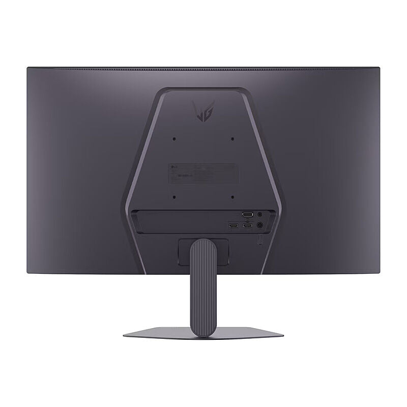 Rear view of the LG 27G523B 27-inch gaming monitor showing the input ports, VESA mount area and stand attachment point