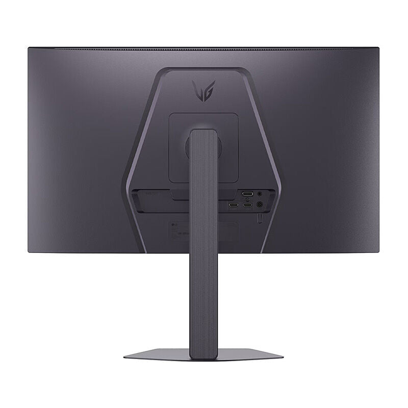 Rear view of the LG 27G550F-B 27-inch gaming monitor showing the input ports and stand mount