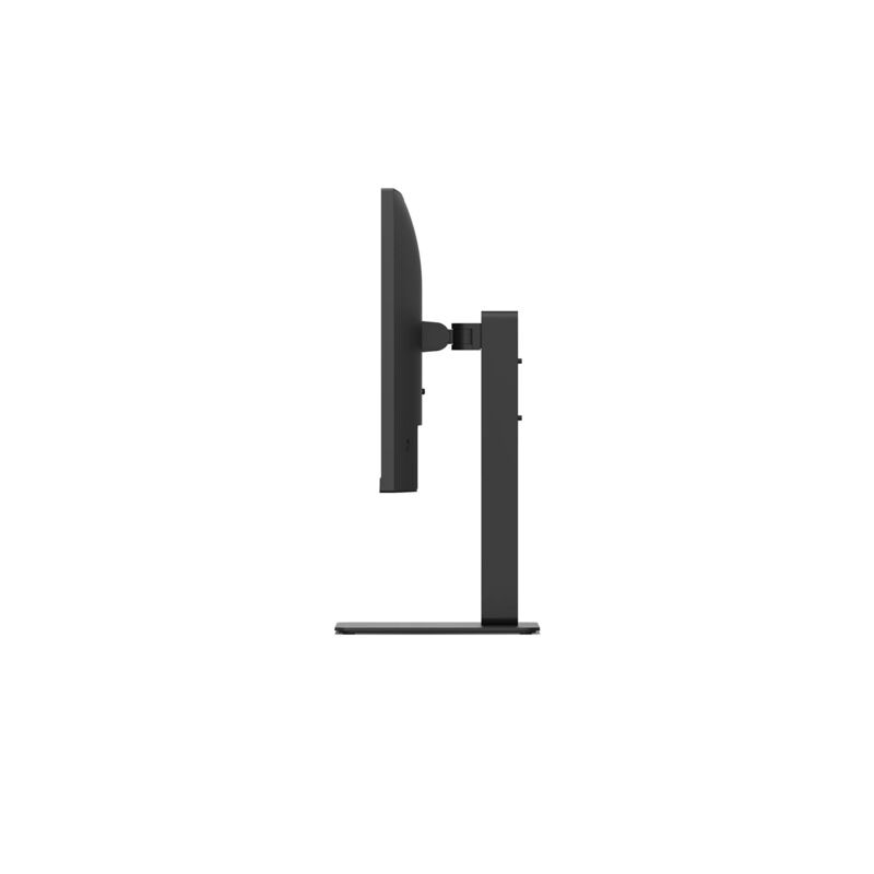 Side profile of the LG 27BA850-B 27-inch monitor showing the tilt, height, swivel and pivot adjustable stand