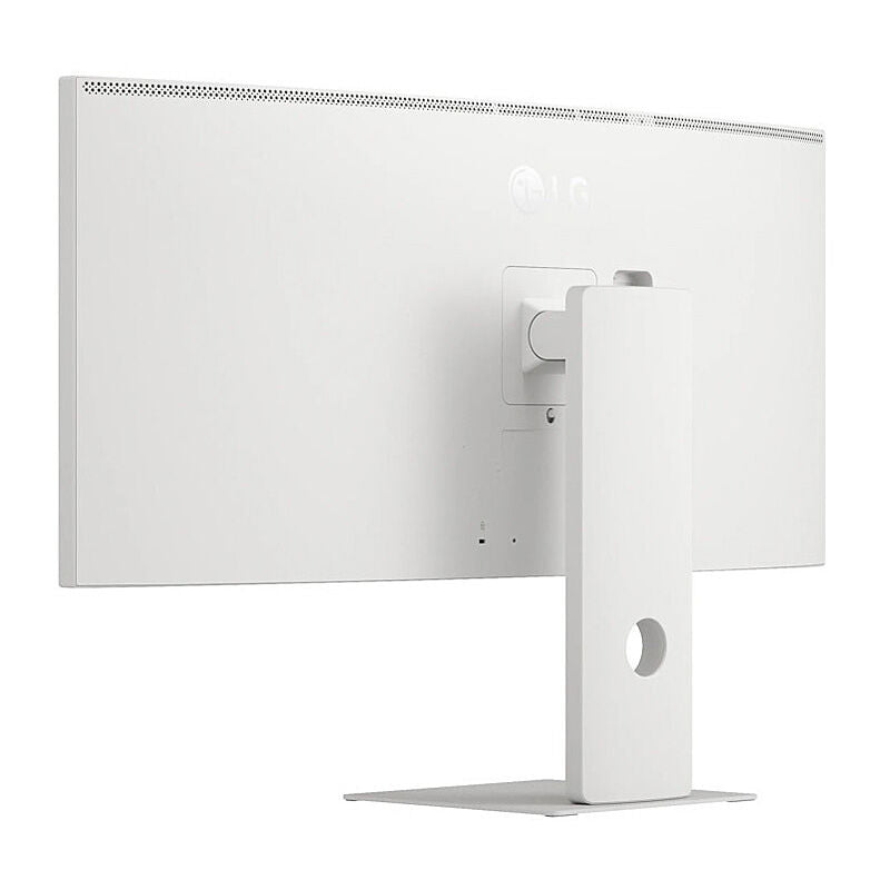 Rear view of the LG 40U990A-W 40-inch ultrawide monitor showing the Thunderbolt and video connectivity