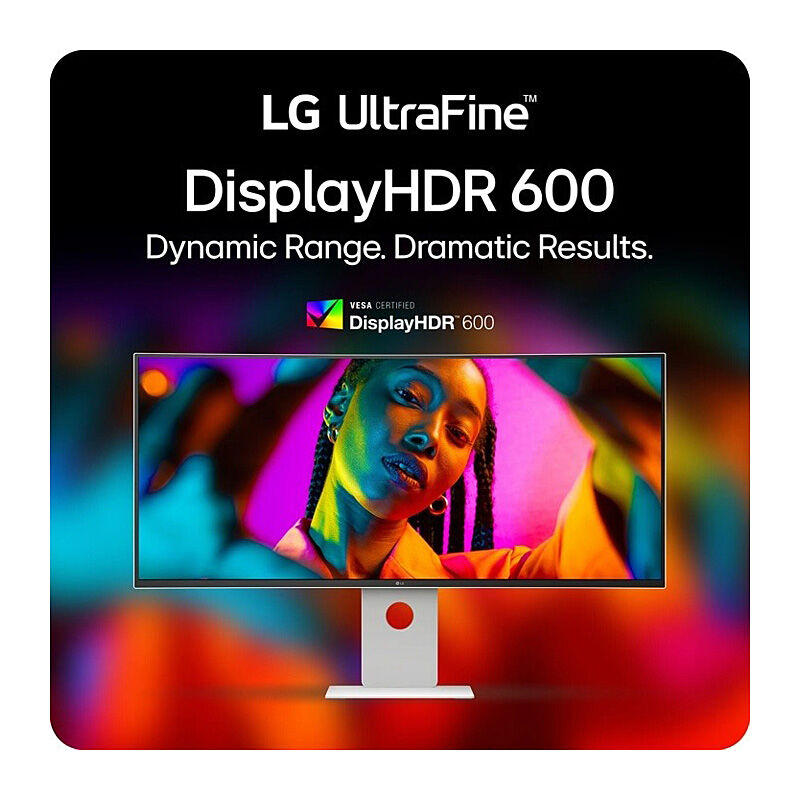 Side profile of the LG 40U990A-W 40-inch curved ultrawide monitor showing the stand and panel depth