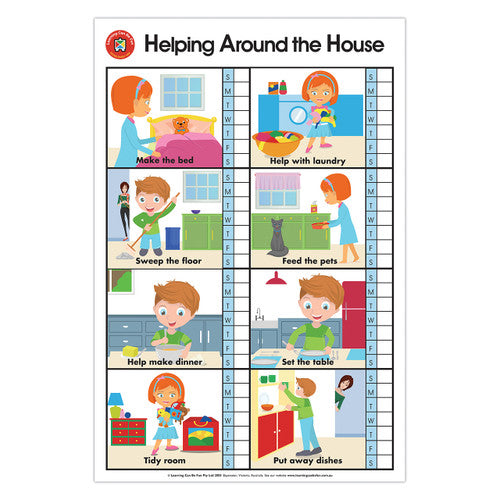 Learning Can Be Fun Helping Around the House Poster