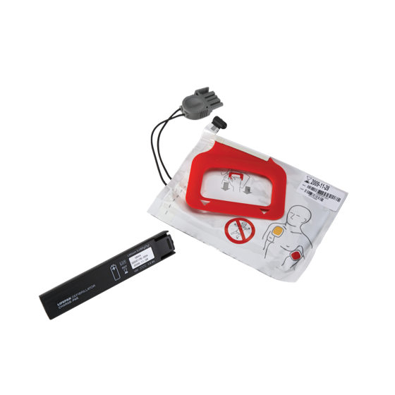 LIFEPAK CR Plus Charge-Pak containing pads and battery pak for LifePak CR-Plus and LifePak CR Express AED defibrillators