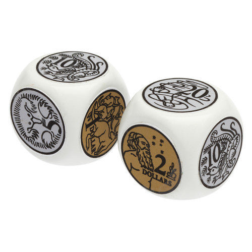 Learning Can Be Fun Jumbo Coin Dice Australian Money Set of 2