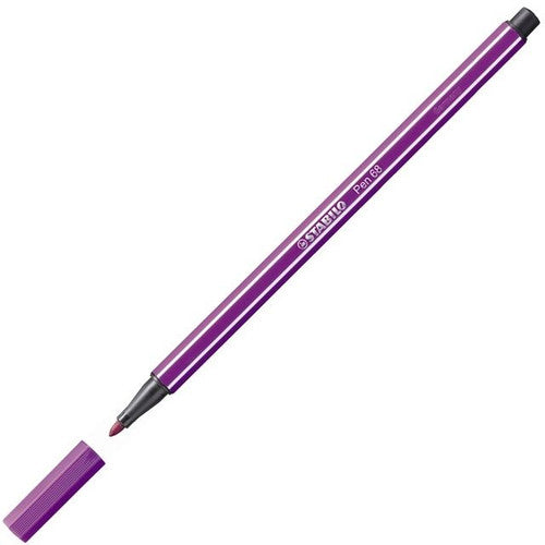 Stabilo Pen 68 Premium Colouring Fibre Tip Pen 1.0mm Lilac Box of 10