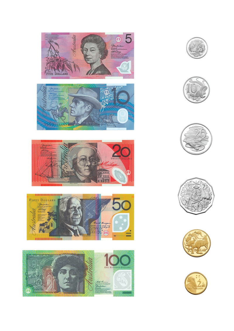Magnetic Australian Money Coins and Notes Oversized for the Board-3