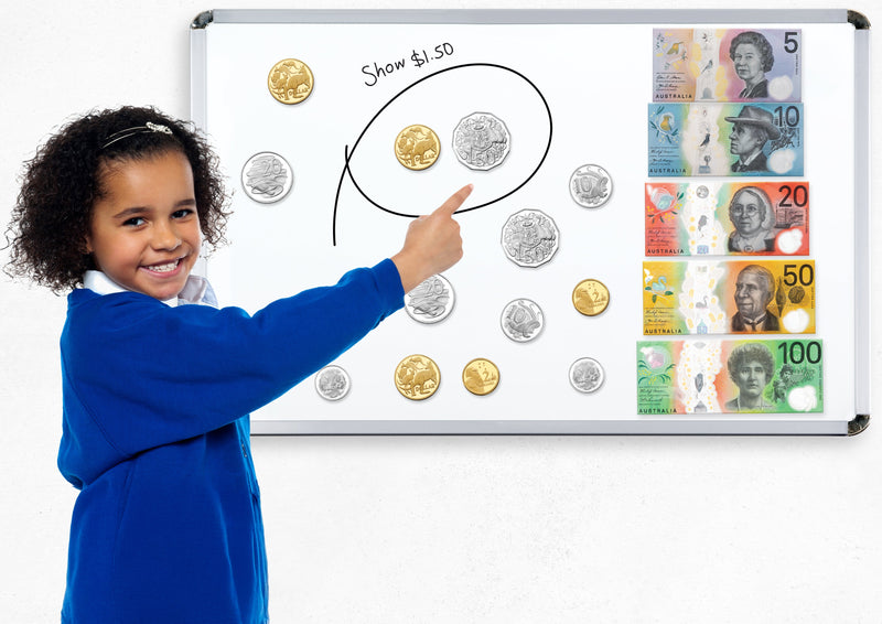 Magnetic Australian Money Coins and Notes Oversized for the Board-2