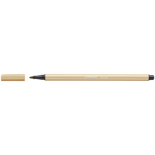 Stabilo Pen 68 Premium Colouring Fibre Tip Pen 1.0mm Light Ochre Box of 10