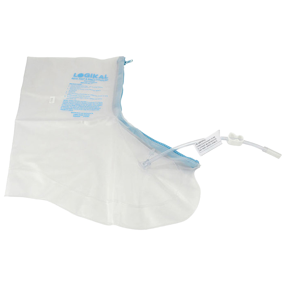 LOGIKAL Foot and Ankle Air Splint for first aid immobilisation of foot and ankle injuries pending professional assessment