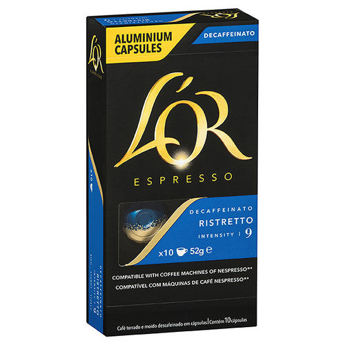 LOR Espresso Capsules Ristretto Decaf Intensity 9 Box of 100