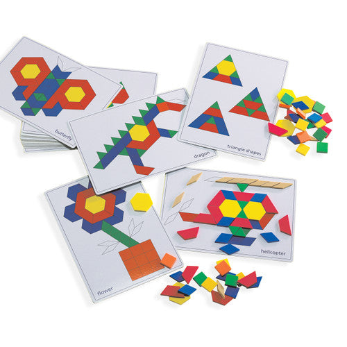 Learning Can Be Fun Pattern Block Picture Cards Set of 20