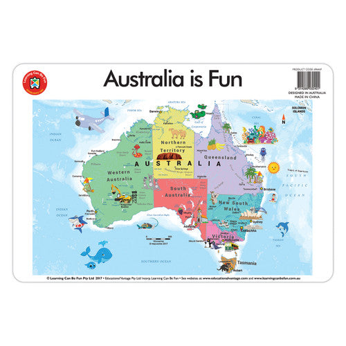 Learning Can Be Fun Australia Is Fun Placemat