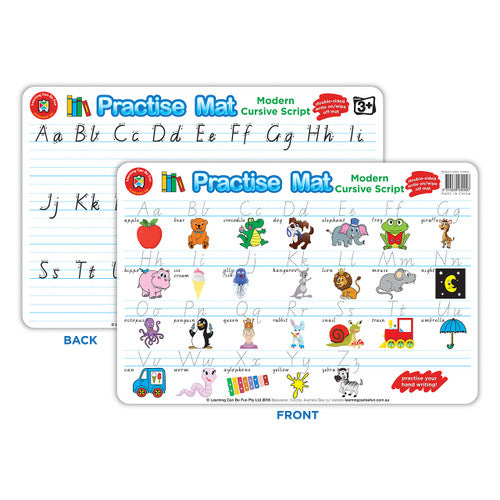 Learning Can Be Fun Practise Mat Modern Cursive Script