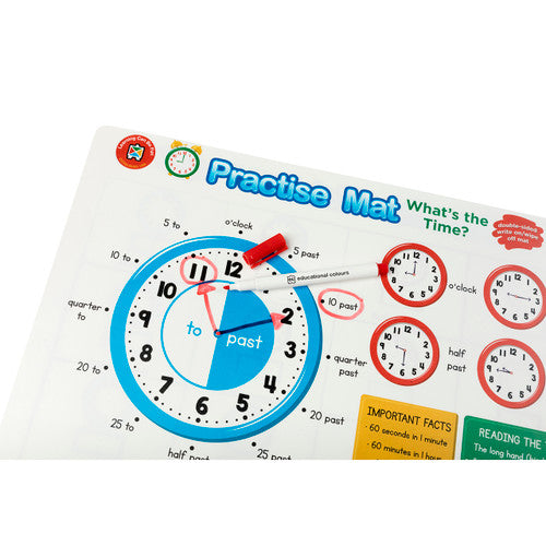 Learning Can Be Fun Practise Mat What's the Time