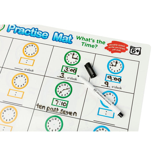 Learning Can Be Fun Practise Mat What's the Time
