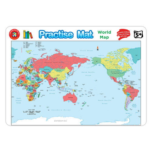 Learning Can Be Fun Practise Mat World Map