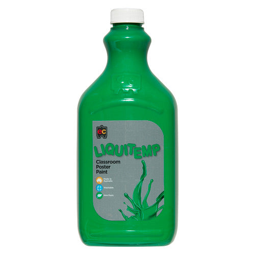 Educational Colours Liquitemp Classroom Poster Paint 2L Brilliant Green