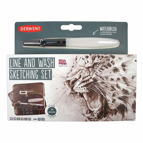 Derwent Line and Wash Sketching Set Box of 6