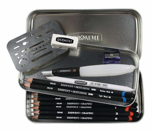 Derwent Line and Wash Sketching Set Box of 6