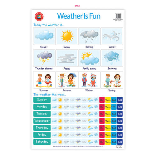 Learning Can Be Fun Weather Is Fun Poster
