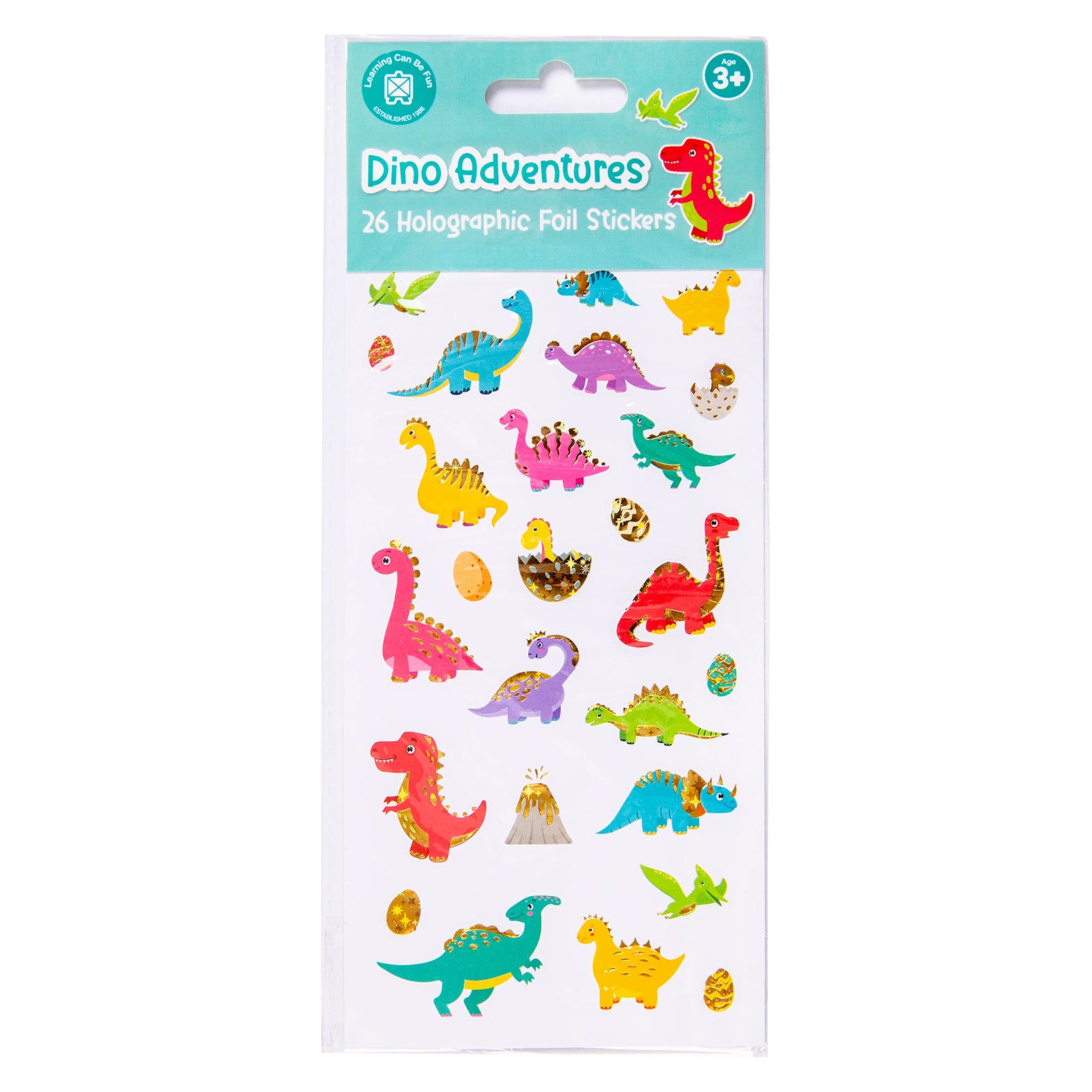 Learning Can Be Fun Dino Adventures Holo Sticker Set of 26 - image 1