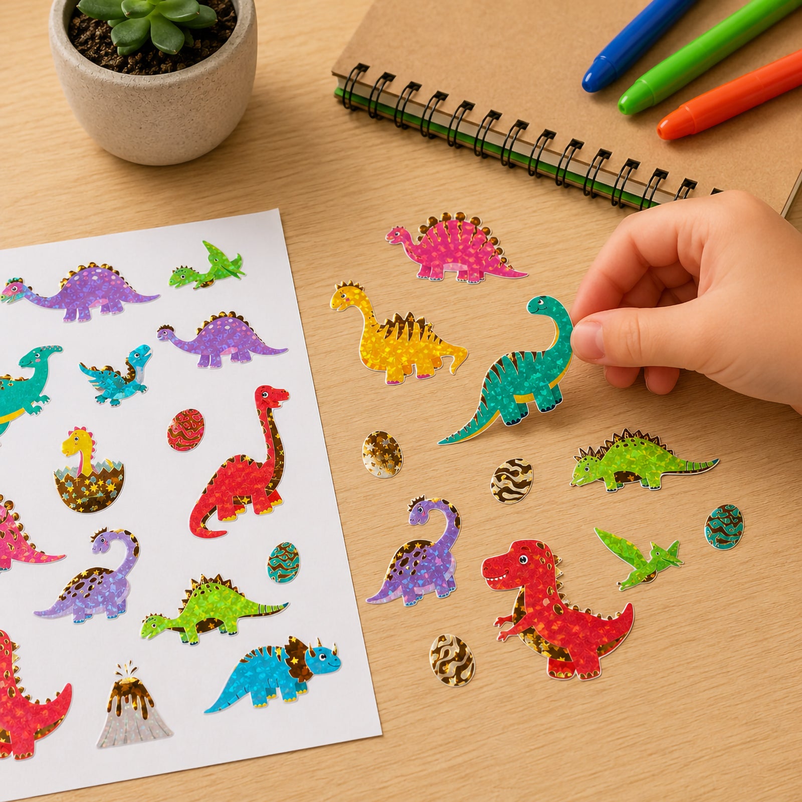 Learning Can Be Fun Dino Adventures Holo Sticker Set of 26 - image 5
