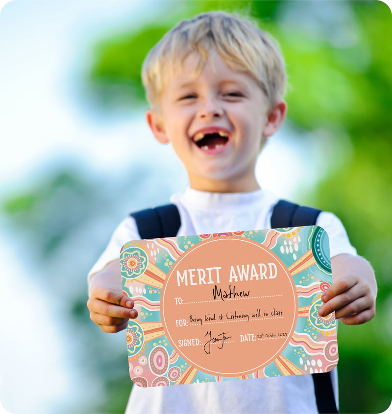 Several Sacred Country merit certificates fanned out to show the artwork and the pack quantity.
