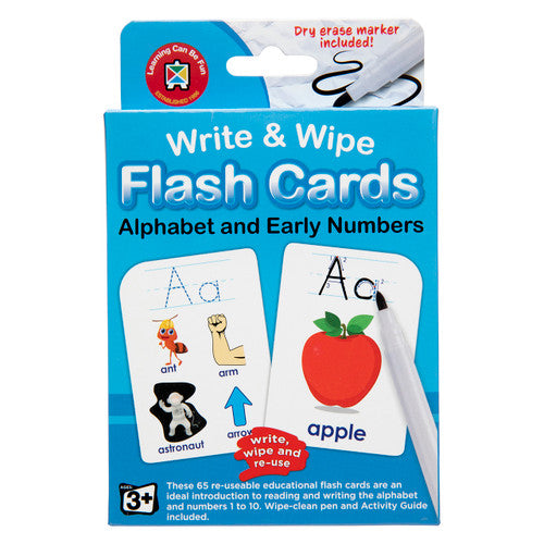 Learning Can Be Fun Write and Wipe Flash Cards Alphabet and Early Numbers - image 1